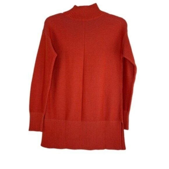 Talbots Rust Orange Pullover Turtleneck Sweater Mockneck - Picture 6 of 6